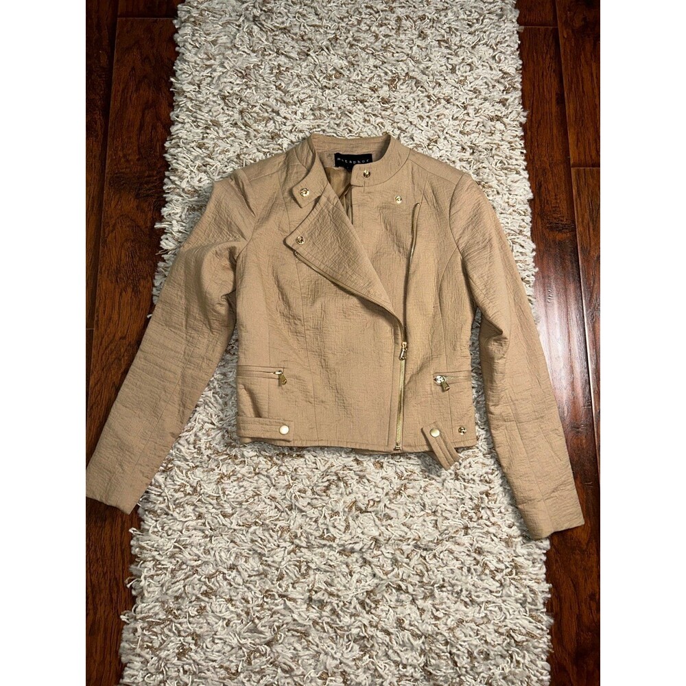 Metaphor Women's Jacket Jacquard Bomber Lined Zipped Front size XS